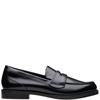CLARKS WOMENS SLIP ON LOAFER - BLACK LEATHER